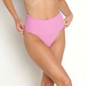 L*Space Desi High Waisted Bikini Bottom in Rosebud XS NWT
